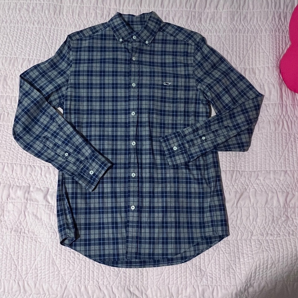 Vineyard Vines- Men's Blue Plaid Shirt